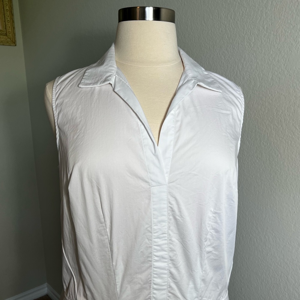 Eloquii sleeveless white collared bodysuit size 16